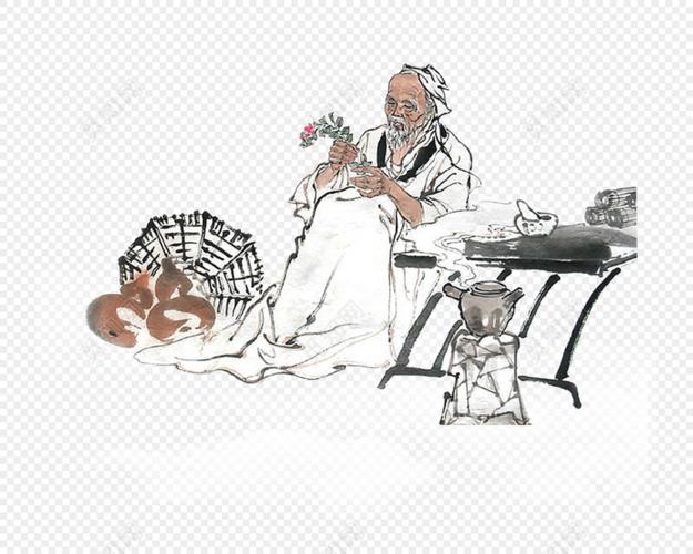 古代老中医养生图片