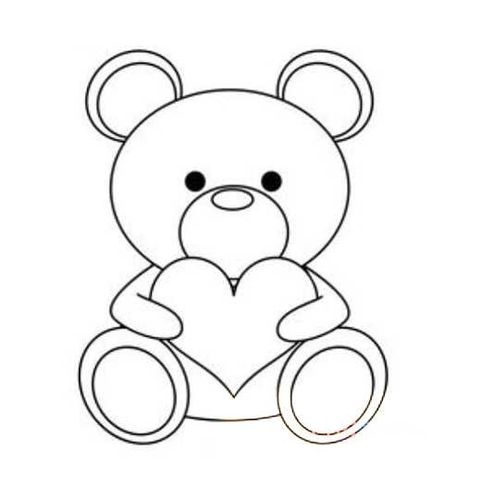穿裙子的小熊简笔画