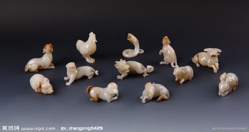 玉器 白玉雕十二生肖摆件图片
