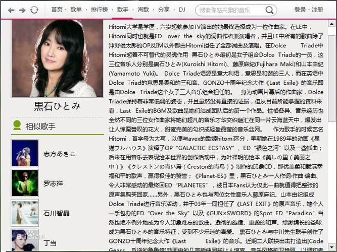 1早年经历编辑 ·作为歌手的时候艺名hitomi,首字母为大写,以便与
