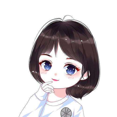手绘卡通短发小姐姐美女头像萌可爱_手绘_头像_卡通_短发_手绘图_手绘
