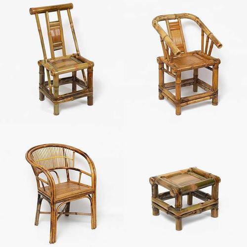 椅子手工儿童摄影竹椅靠背老式竹凳家用表演竹编