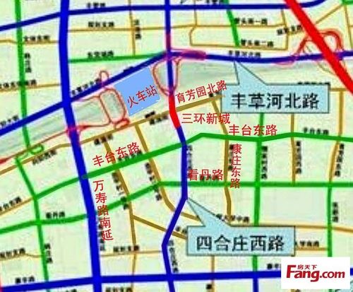 关于三环新城 站口西侧与市政路的两规划图,哪个更接近现实情况?