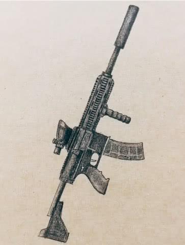 吃鸡里面的枪简笔画 简笔画图片大全-蒲城教育文学网