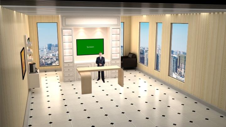 工作室主题虚拟演播室背景