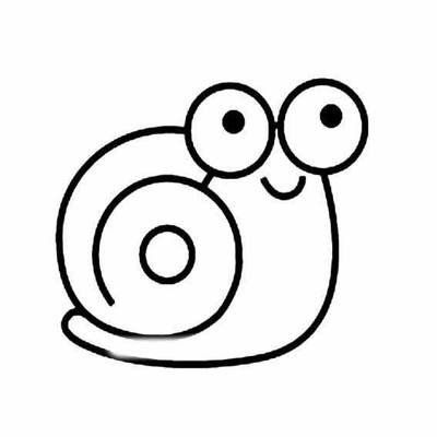 简笔画蜗牛大全