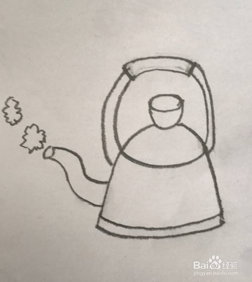 卡通烧开的水壶简笔画图片水的变化示意图简笔画烧水的过程简笔画