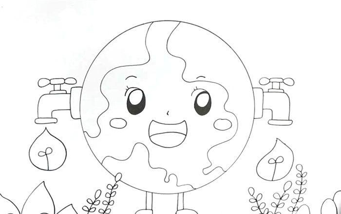 节约用水的画怎么画