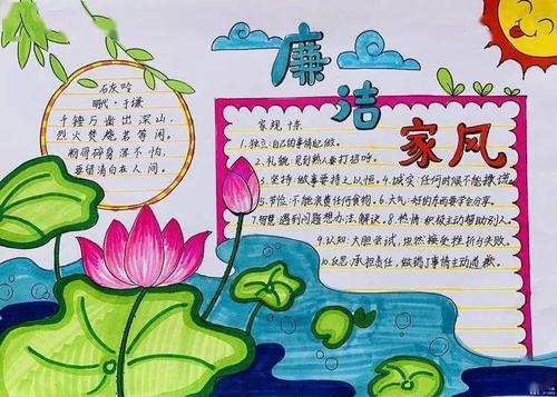 开封市中小学生廉洁家风家训手抄报比赛成功举办