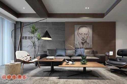 静·观--北岩设计---现代  大户型      实景图 暖色系 茶几