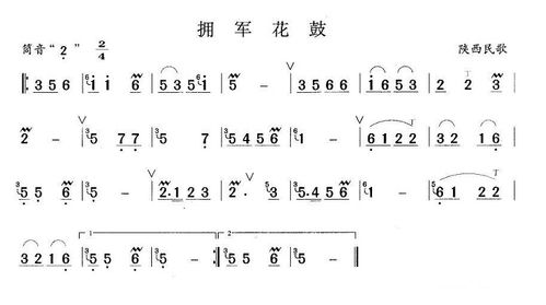 拥军花鼓_笛箫曲谱