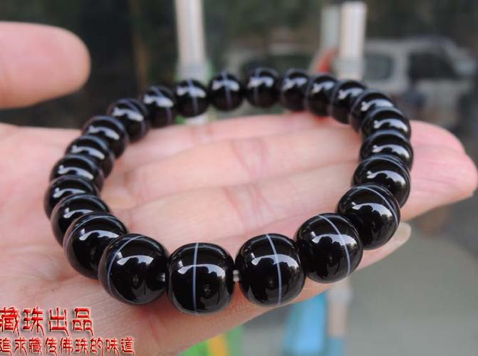 精品天然一线药师玛瑙手串手工老型倒角药师桶珠手串高抛10*10.