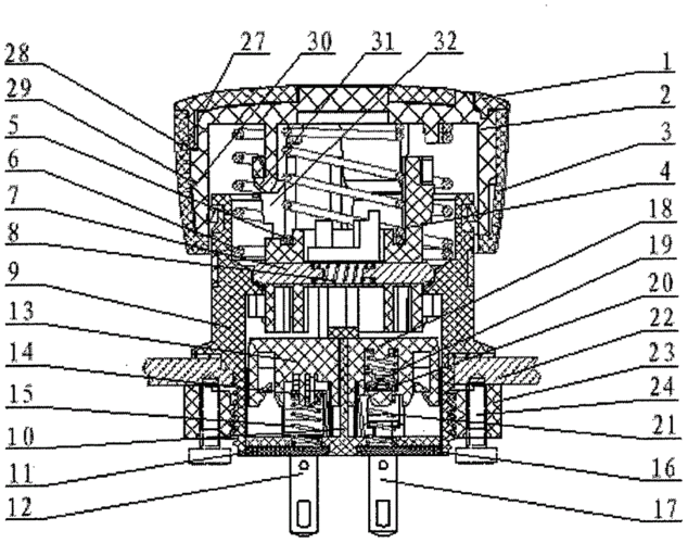 一种急停按钮的新式结构制造技术