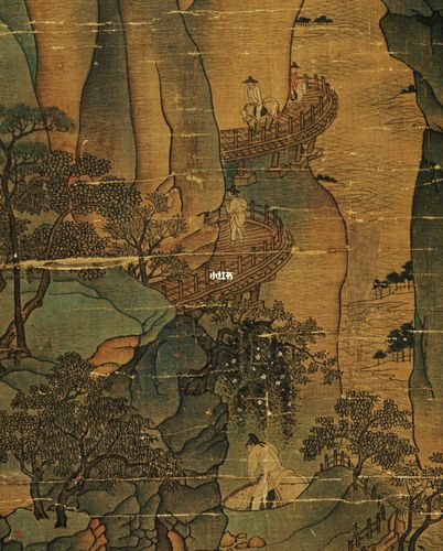 翕兮61怀古|唐·李昭道-《明皇幸蜀图》_山水画_绘画_知识_艺术