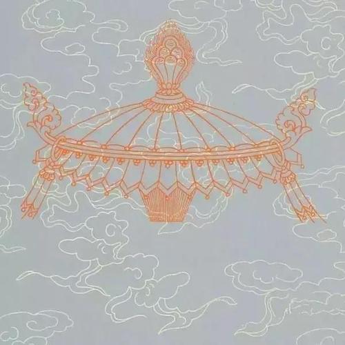 图- - -大白伞也是佛教密宗女神大白伞盖佛母的标志.