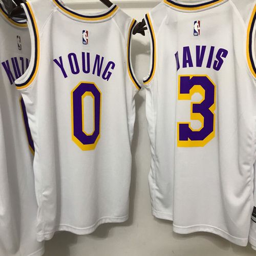 湖人队尼克杨0号球衣詹姆斯23号科比24号戴维斯3号球衣队服定制