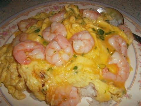 滑蛋虾仁饭