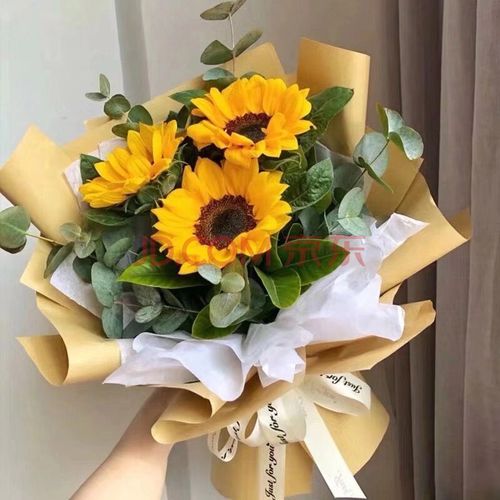 花景澜 向日葵花束鲜花毕业生日纪念日情人节送父亲兄弟男朋友百合花