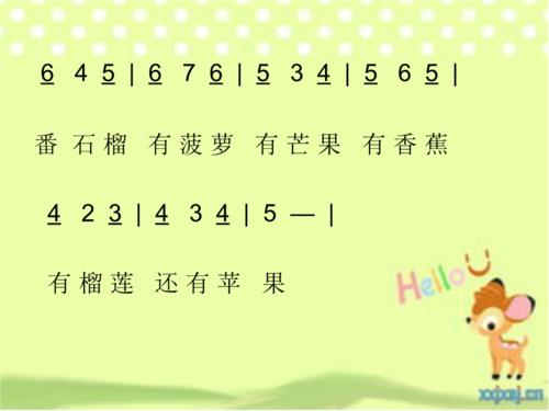 歌曲木瓜恰恰恰的节奏训练.ppt 12页