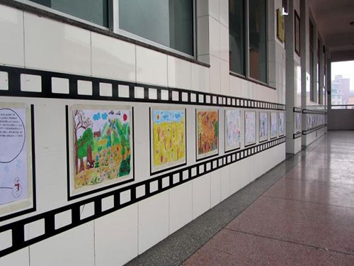 学校走廊简笔画工程图 简笔画 平面图 手绘 线稿 637732儿童长廊简笔