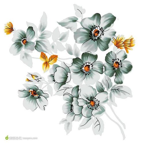 淡墨绿色花簇别致画系图片素材下载,现在加入素材公社即可参与传素材