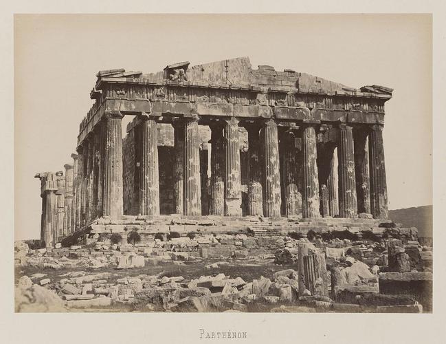 parthenon帕特农神庙, 希腊雅典卫城(建于bc.580).