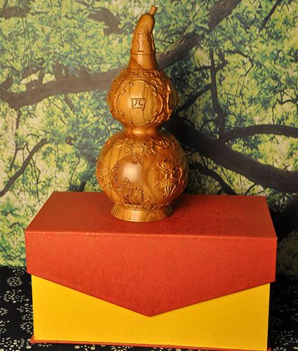 厂家批发桃木葫芦flx-8177四季平安葫芦 精雕桃木摆件 桃木剑肥城