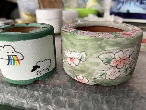 手绘花盆_花盆_手绘_文化_绘画