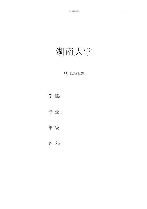 活动报告模板
