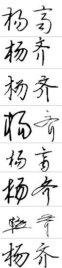 求杨齐艺术签名怎么写 名字叫杨齐