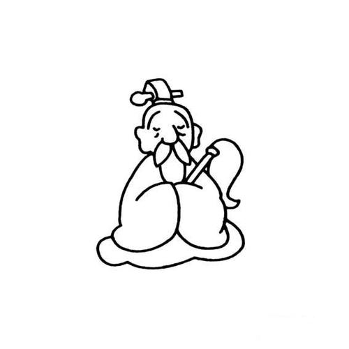 太上老君的简单画法神话人物-儿童简笔画大全