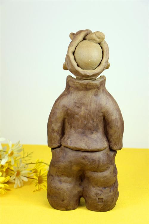 人物陶土土娃娃礼物礼品泥人泥塑陕北娃娃陶瓷娃娃泥人