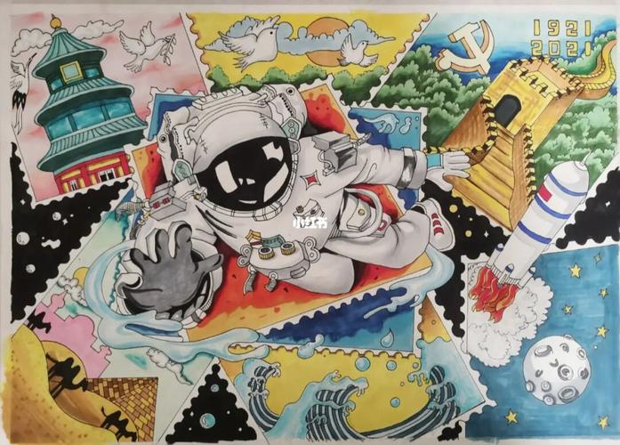 现在还一放暑假小到一年级,大到初中生都需要画科幻画啥的,一放假回家