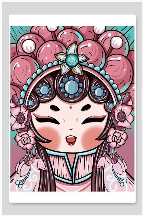 京剧脸谱水彩画京剧脸谱水粉画