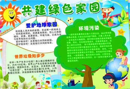 2020绿水青山节能增效手抄报简单又好看