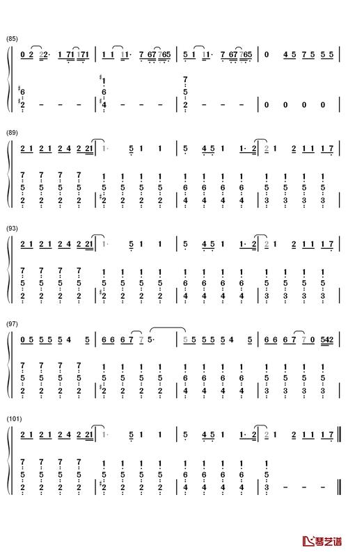 hallucinate钢琴简谱-数字双手-dua lipa