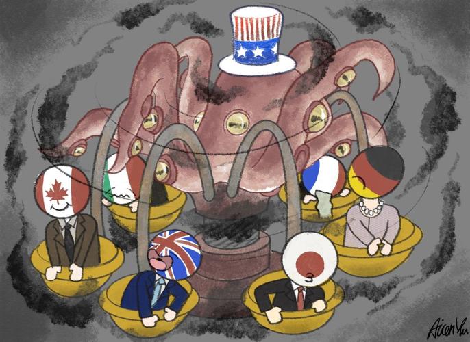 国社讽刺漫画猛戳美国痛点政客主持人都来了