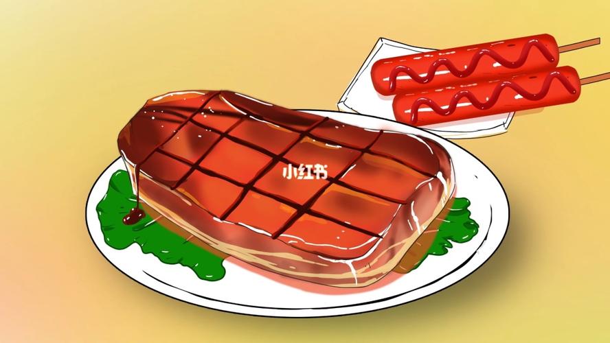 ps画西餐插画设计卡通牛排_插画_卡通_西餐_牛排_p图
