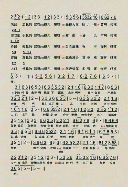 情人迷(二人转)【彩谱】(简谱)