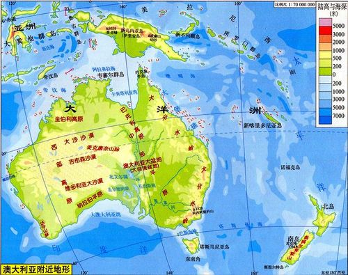 大洋洲地形图_大洋洲地图库