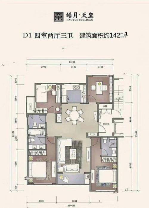 皓月天玺户型图