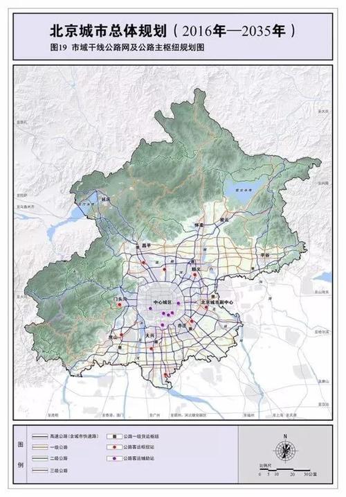 北京城市副中心绿色空间结构规划图