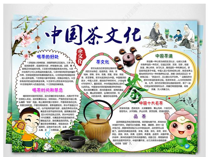 原创wordps茶文化茶艺知识小报中国茶文化手抄电子小报版权可商用