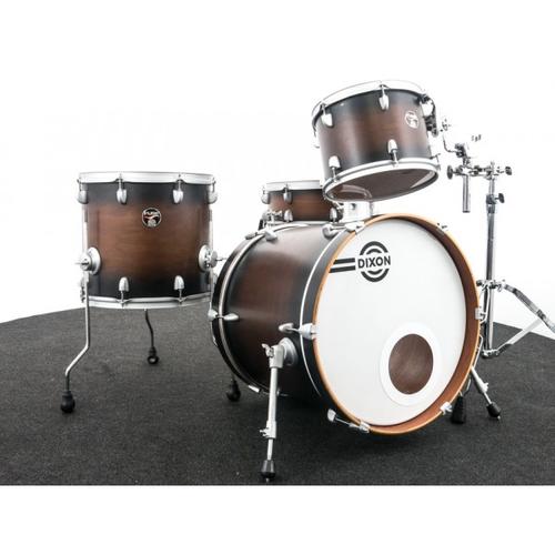 dixon fuse drum kit, black natural cherry burst