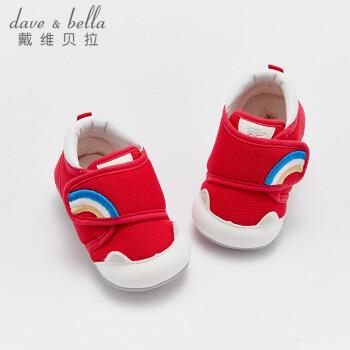 鞋子软底初生男女宝宝步前鞋2021新款秋季防滑室内鞋 红色 115(鞋内长