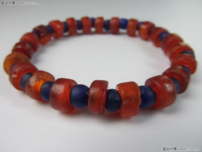 美品西玛配汉代宝石兰琉璃珠手串