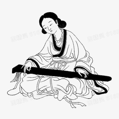 弹古筝美女