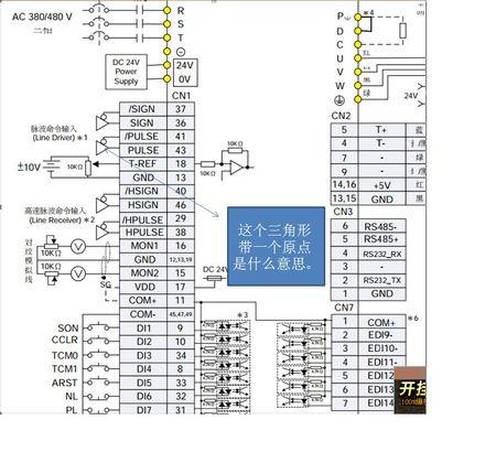 以下是截至台达伺服的说明书中接线的片段,实在不明白