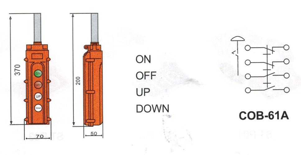 直销cob系列起重开关 cob-61a控制开关 行车按钮开关