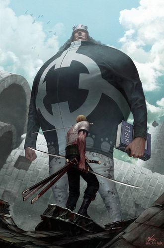 原创用美漫画风打开海贼王,索隆长相怪异,黑胡子让人厌恶